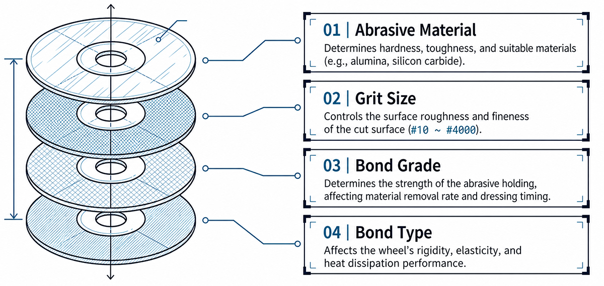 Decoding the Four Core Elements of Grinding Wheels