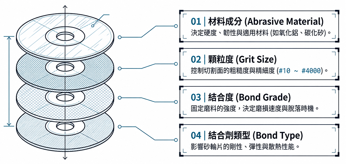解碼砂輪片的四大組合DNA