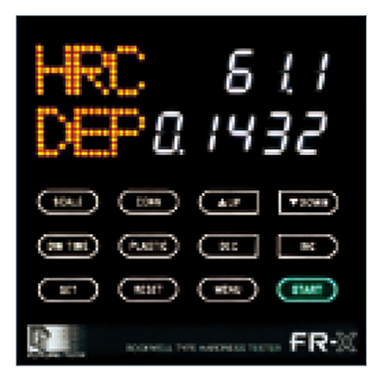 數位顯示型洛氏硬度計 FR-X 系列顯示畫面