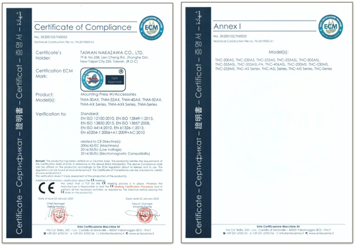 全機通過CE認證 - TNC-ASL 系列