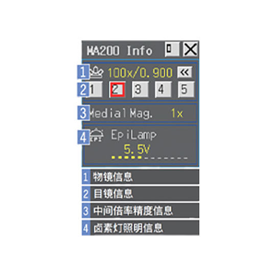 Nikon Eclipse MA100倒立式金相顯微鏡-狀態顯示